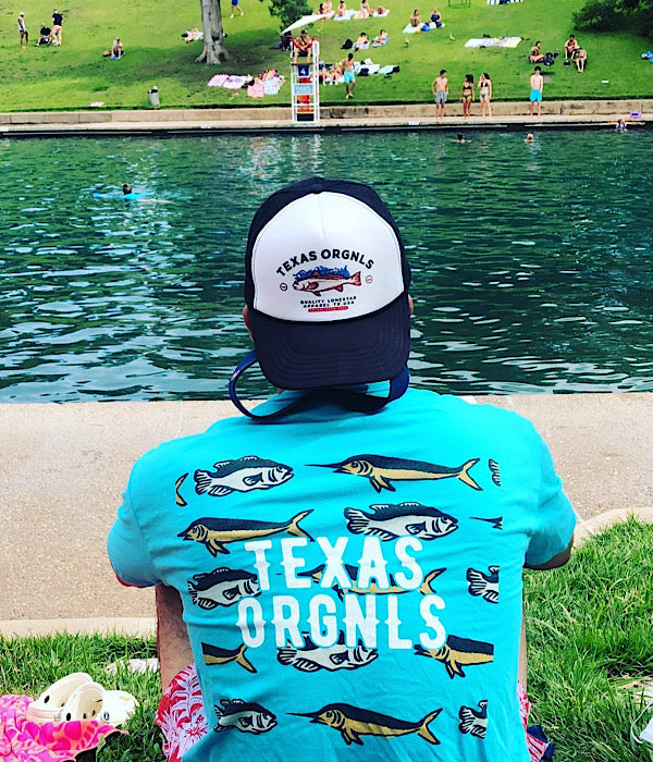 Texas Orgnls Redfish Foam Trucker Hat Black