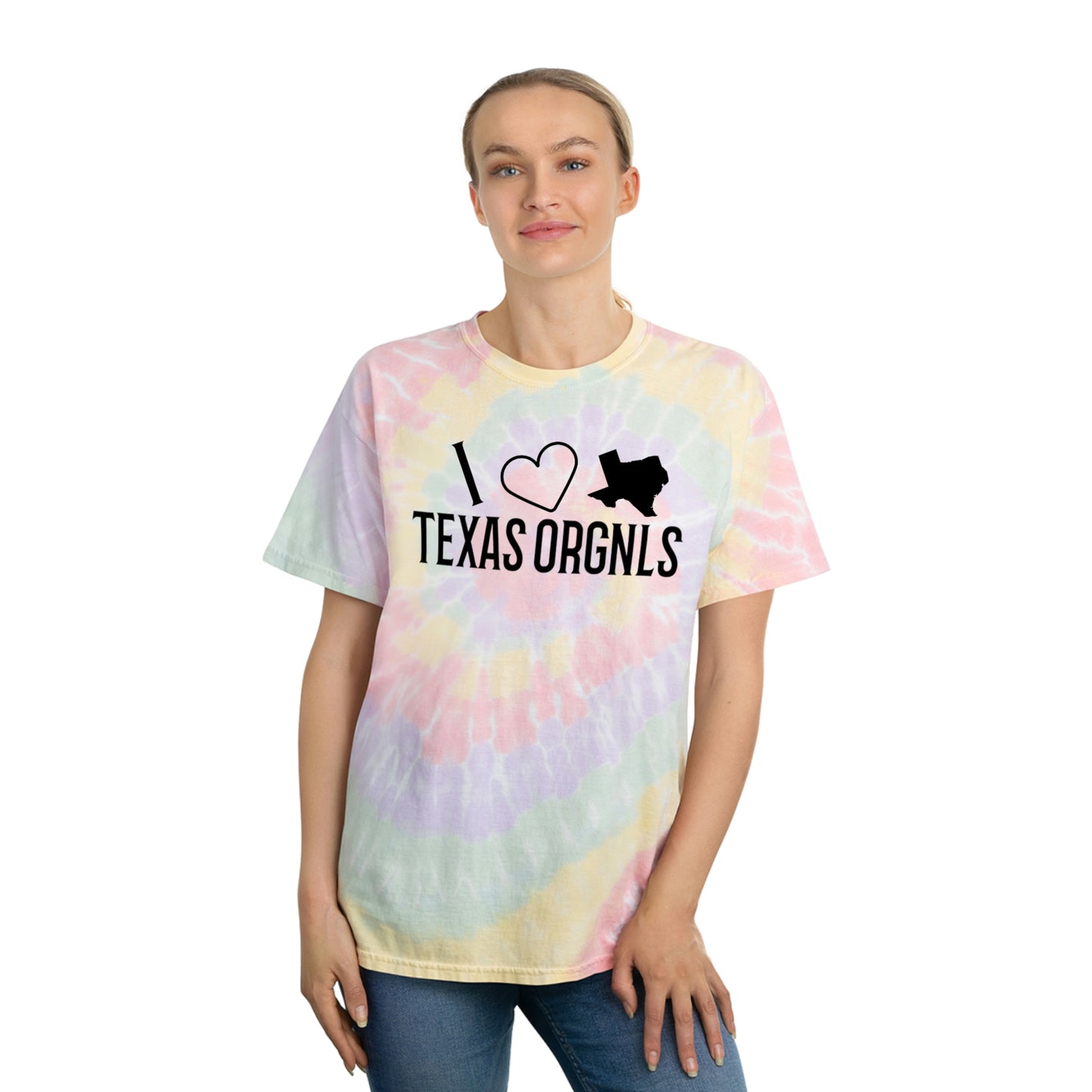 Texas Orgnls “I Heart Tx” Tie-Dye Tee, Spiral
