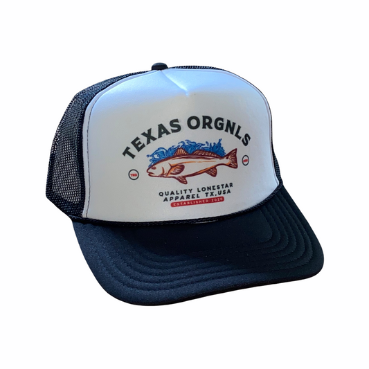 Texas Orgnls Redfish Foam Trucker Hat Black
