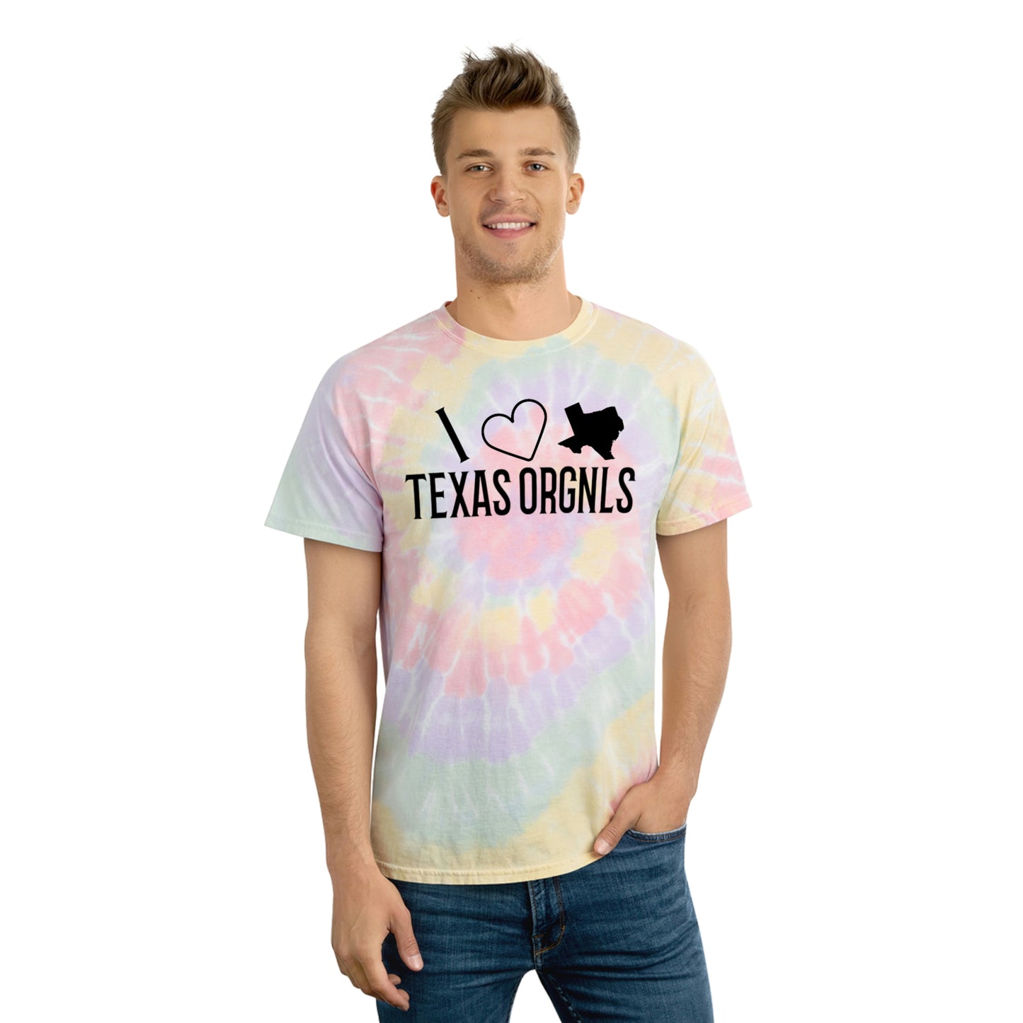 Texas Orgnls “I Heart Tx” Tie-Dye Tee, Spiral